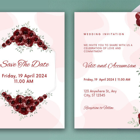 Traditional Design Wedding Invitation Card - MasterBundles