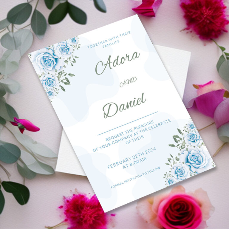 Luxury Elegant Wedding Invitation Card Template - MasterBundles