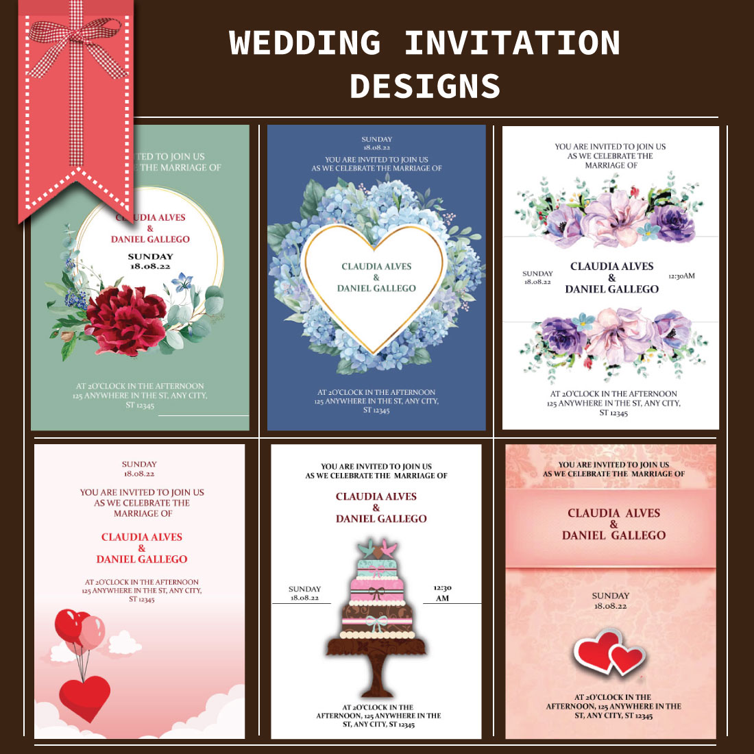 Beautiful Wedding Invitation Cards - main image preview.