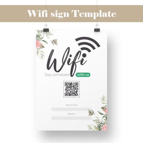 Wifi Sign Template Design cover image.
