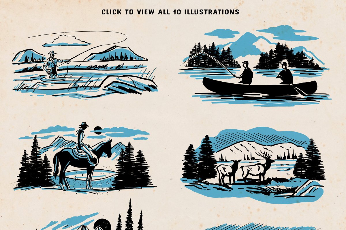 Wilderness Spot Art Collection created by Nathan Brown.