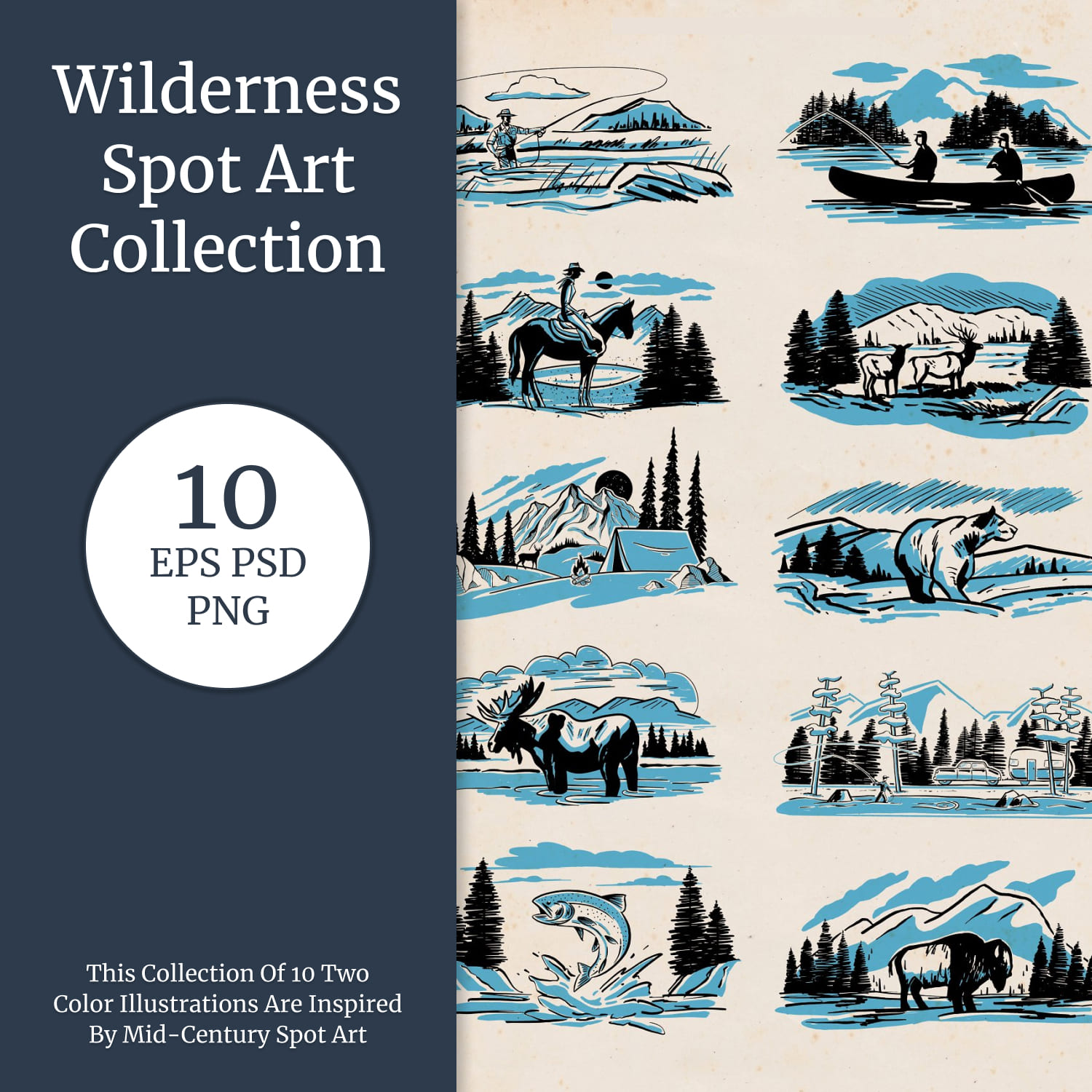 Wilderness Spot Art Collection - main image preview.