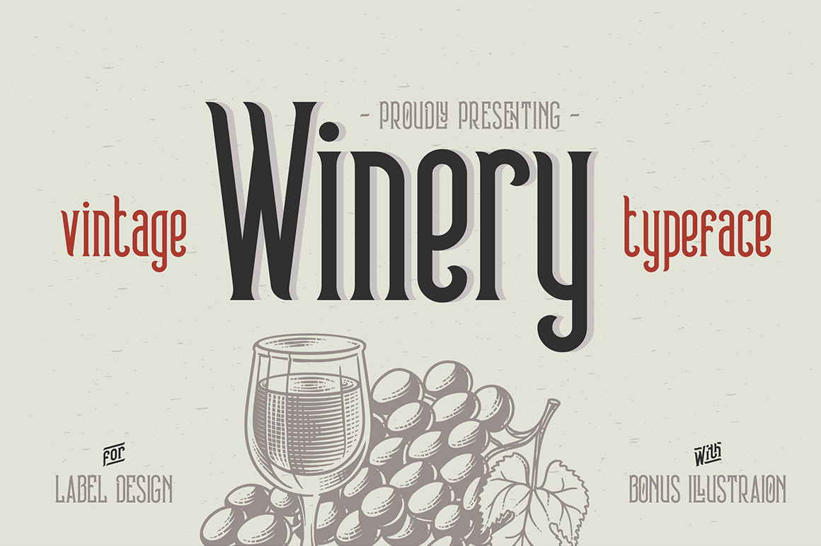 Winery Typeface Facebook image.