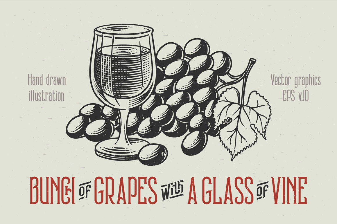 Winery Typeface bonus illustration.