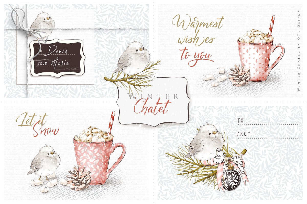 A fairy collection of the festive season illustrations.