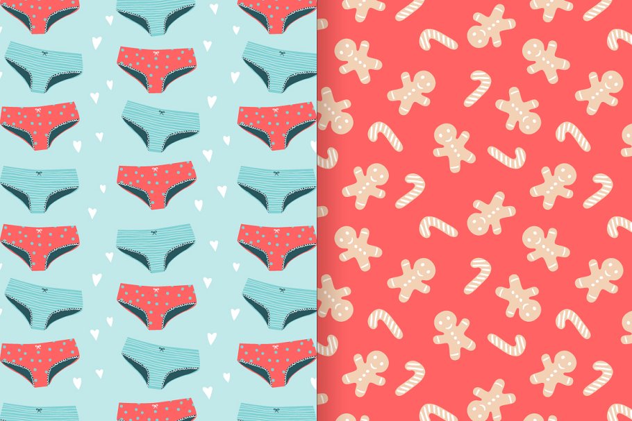 You will get 6 Cozy Winter Vector Seamless Pattern.