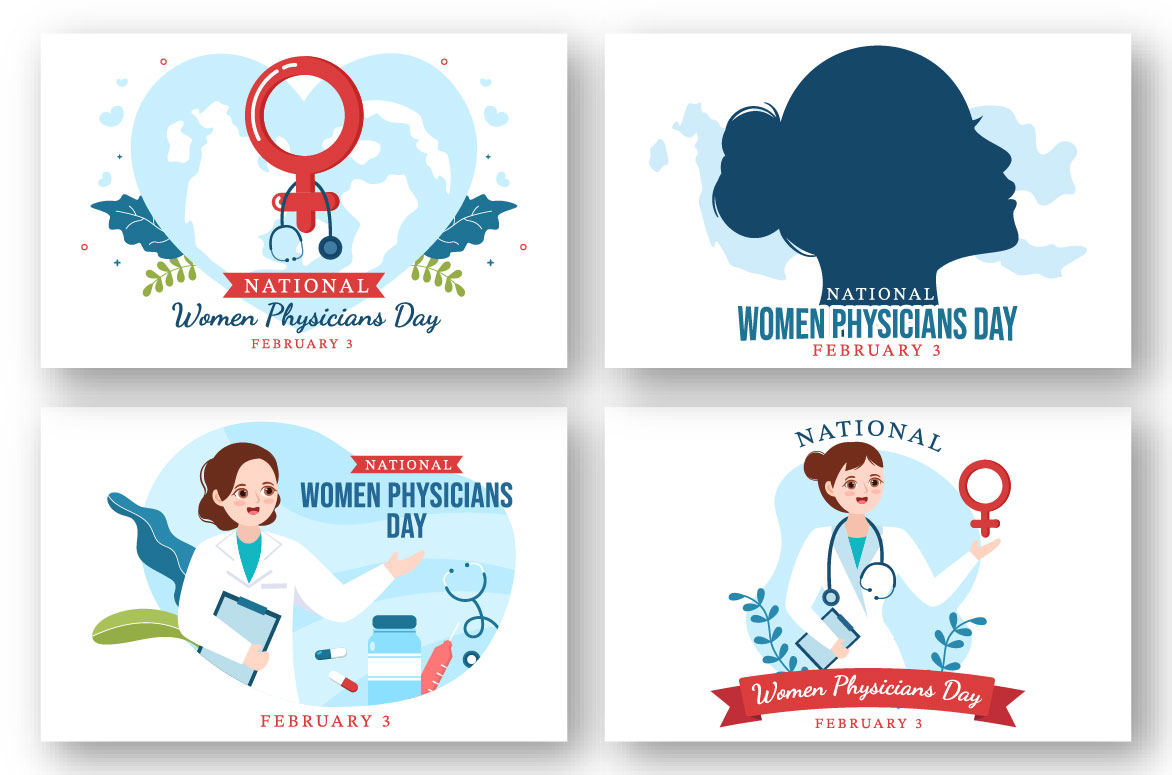 National Women Physicians Day Illustration preview image.