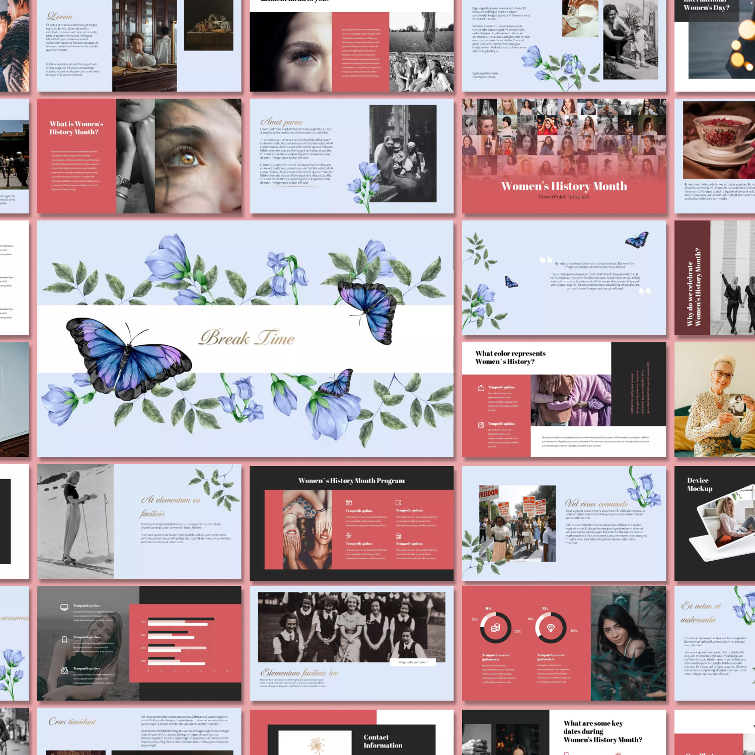 Women’s History Month Powerpoint Templates Bundle Cover.