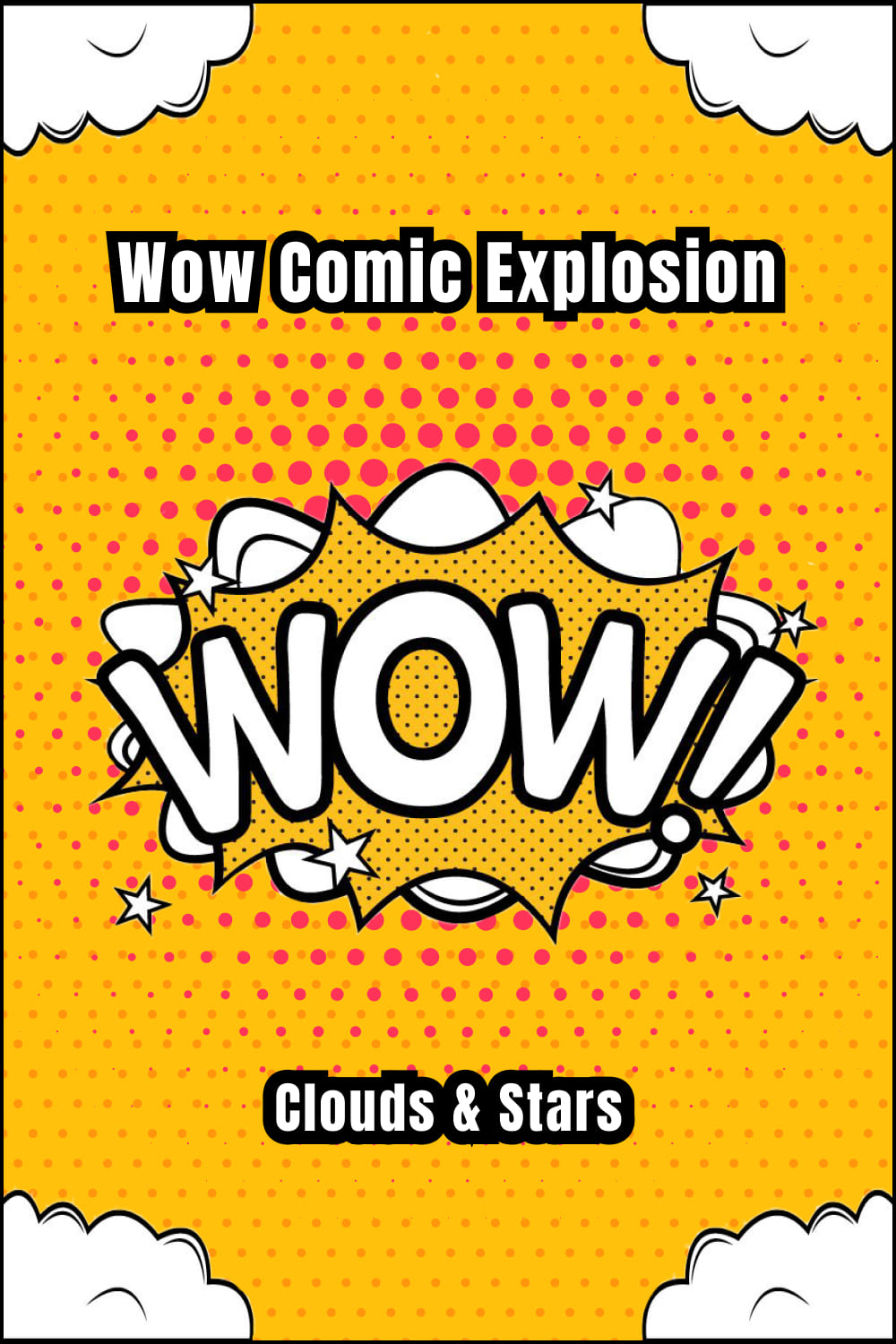 wow comic explosion clouds stars pinterest 678