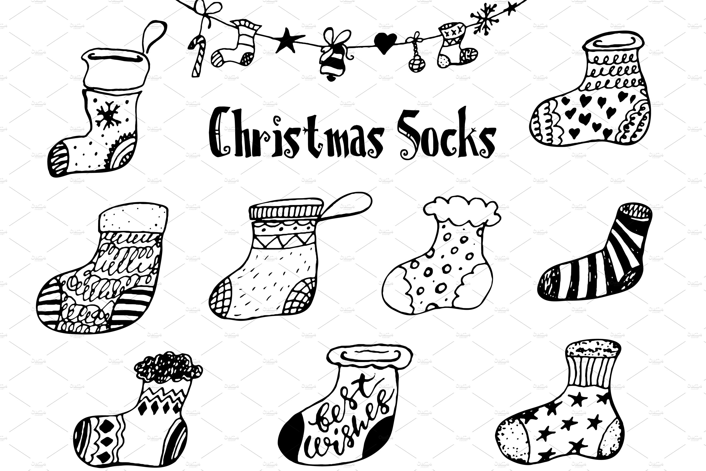 Christmas socks set.