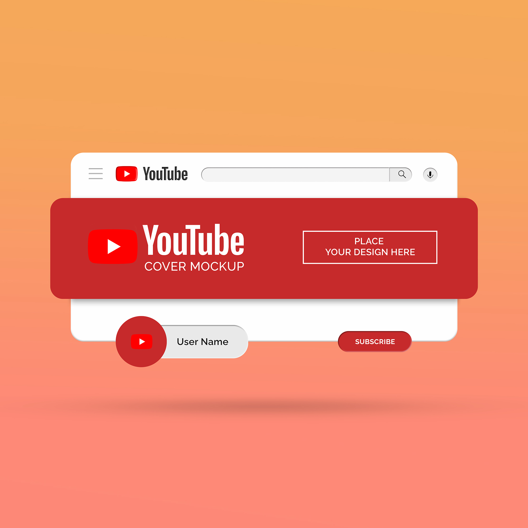 YouTube Covers Mockup Set preview image.