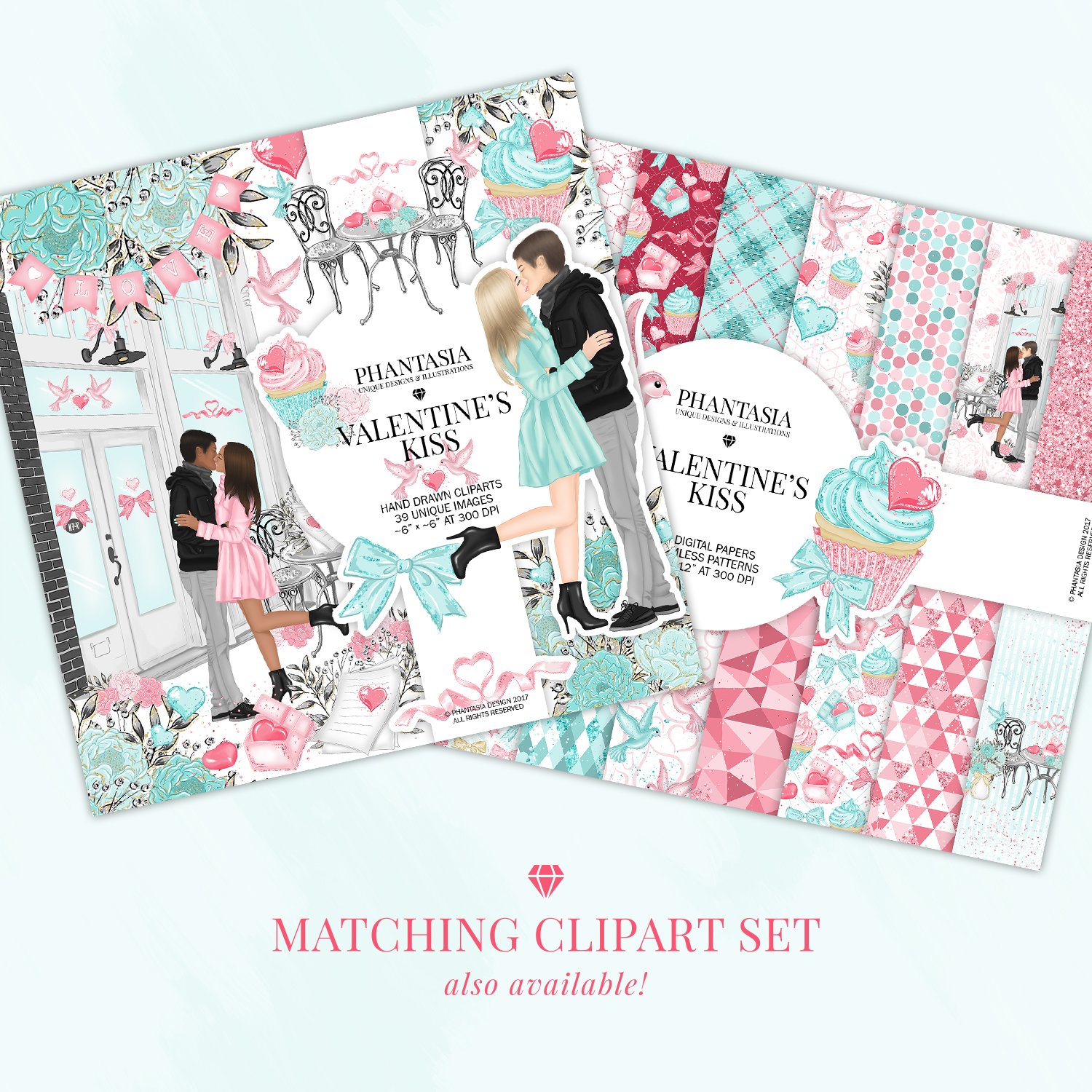 Matching clipart set is also available.