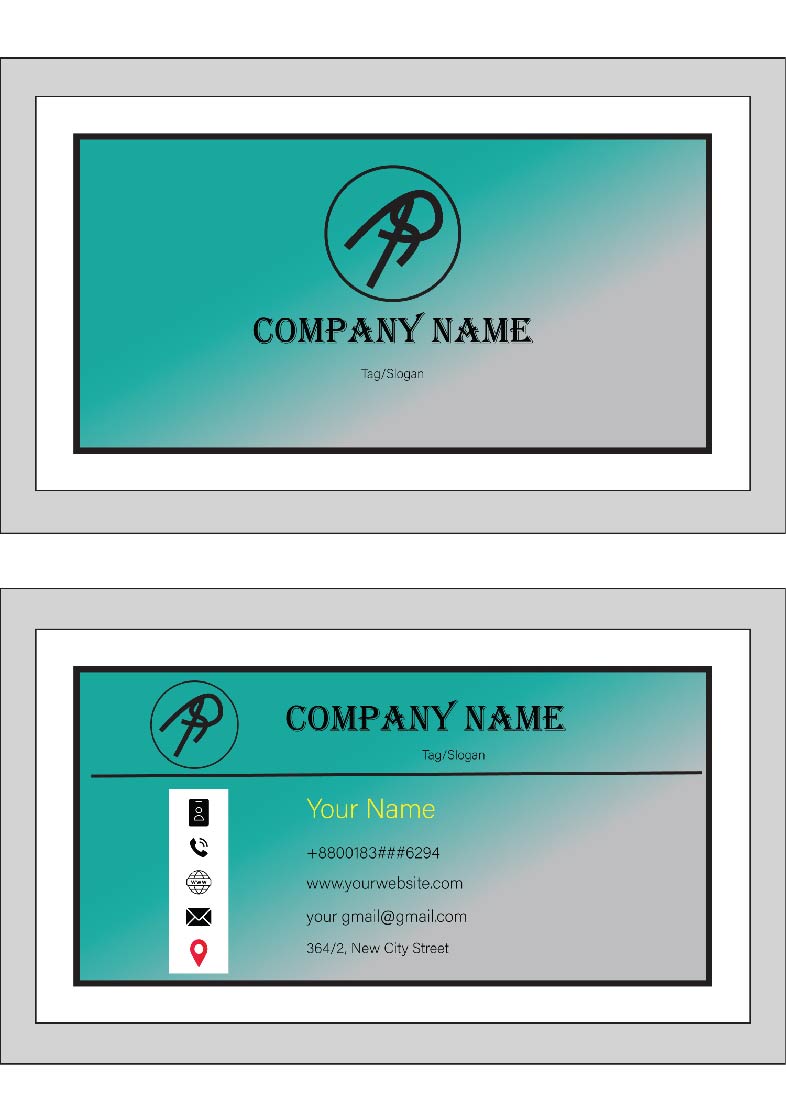 Such a colorful and modern business card.