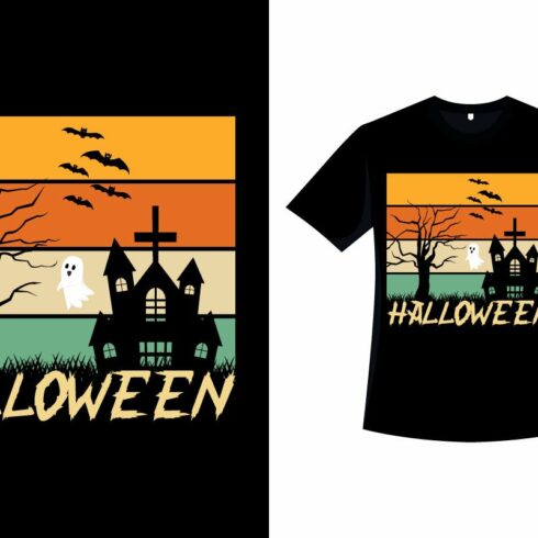 Halloween Vintage Color T-shirt.