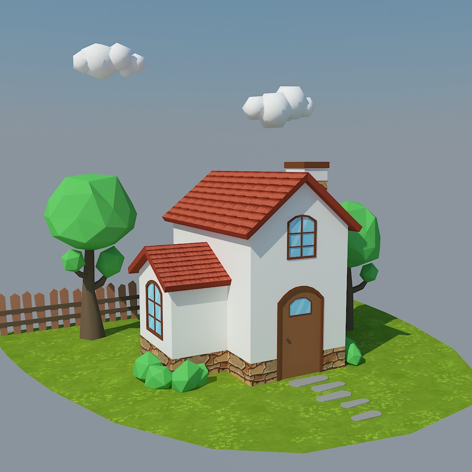Low Poly House 5.