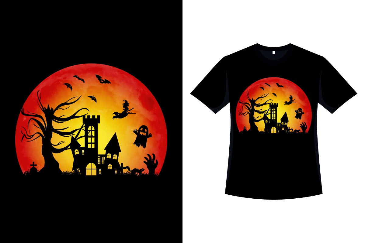 Scary Retro T-shirt for Halloween.