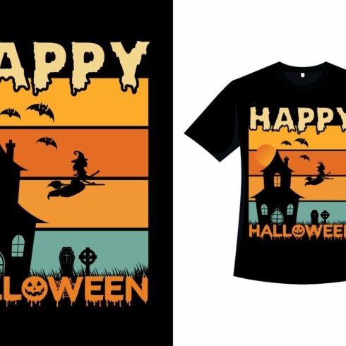 Halloween Stylish Retro T-shirt.