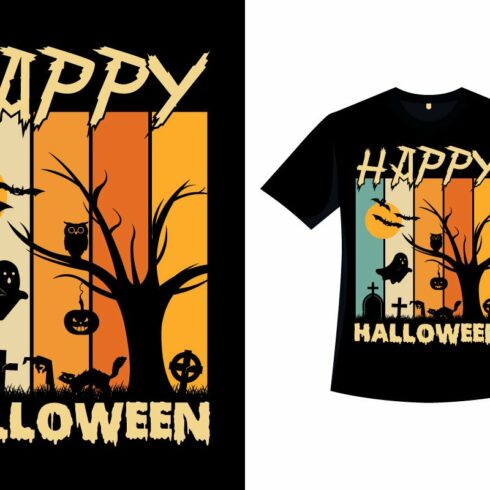 Halloween Silhouette T-shirt Design.