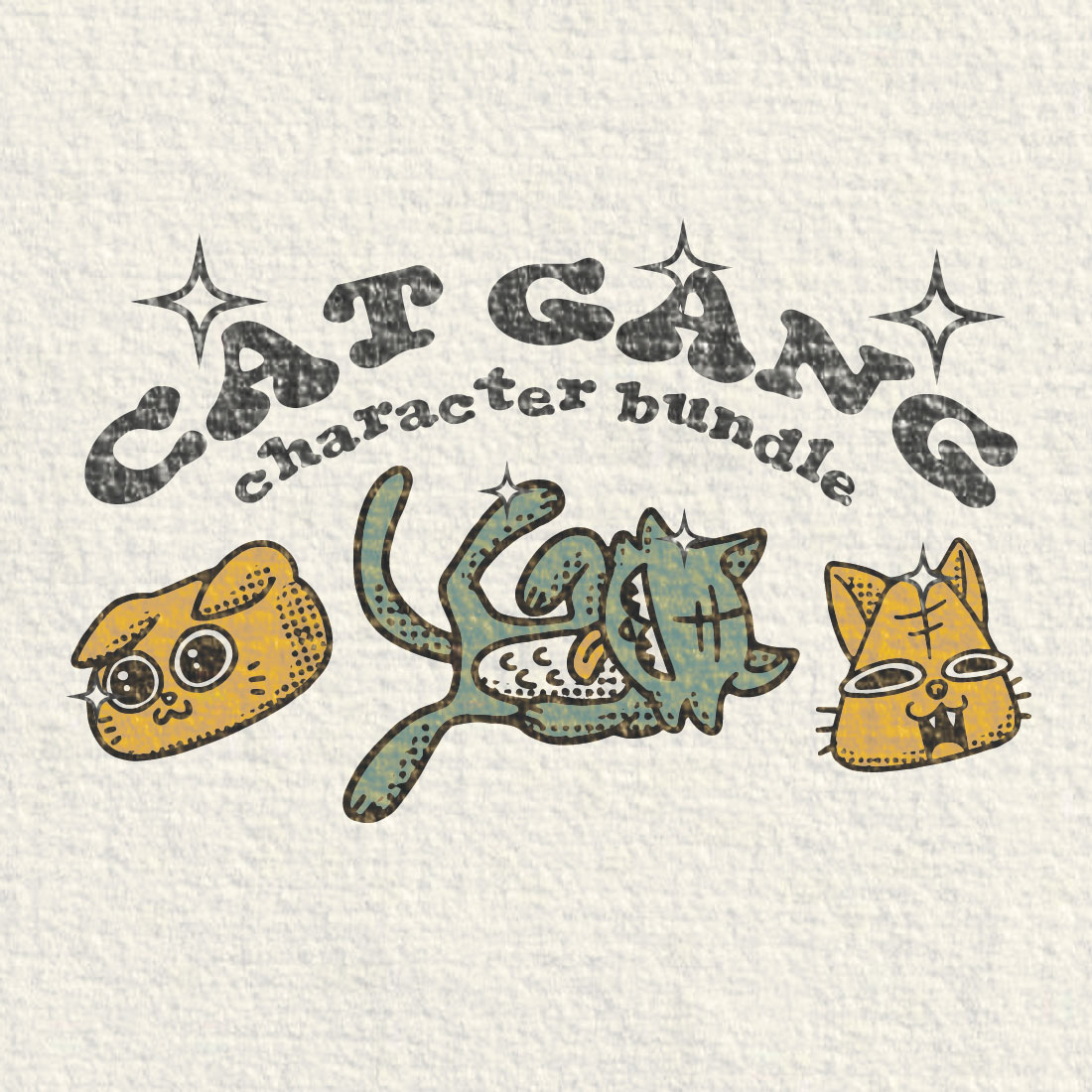 Cat Gang Character Collection Design cover image.