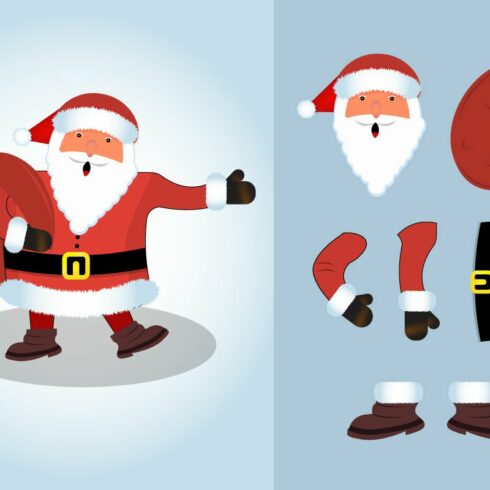 Santa Claus Design with a Sack of Gifts.