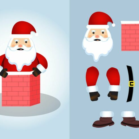 Santa Claus Trying to Get Inside Design.