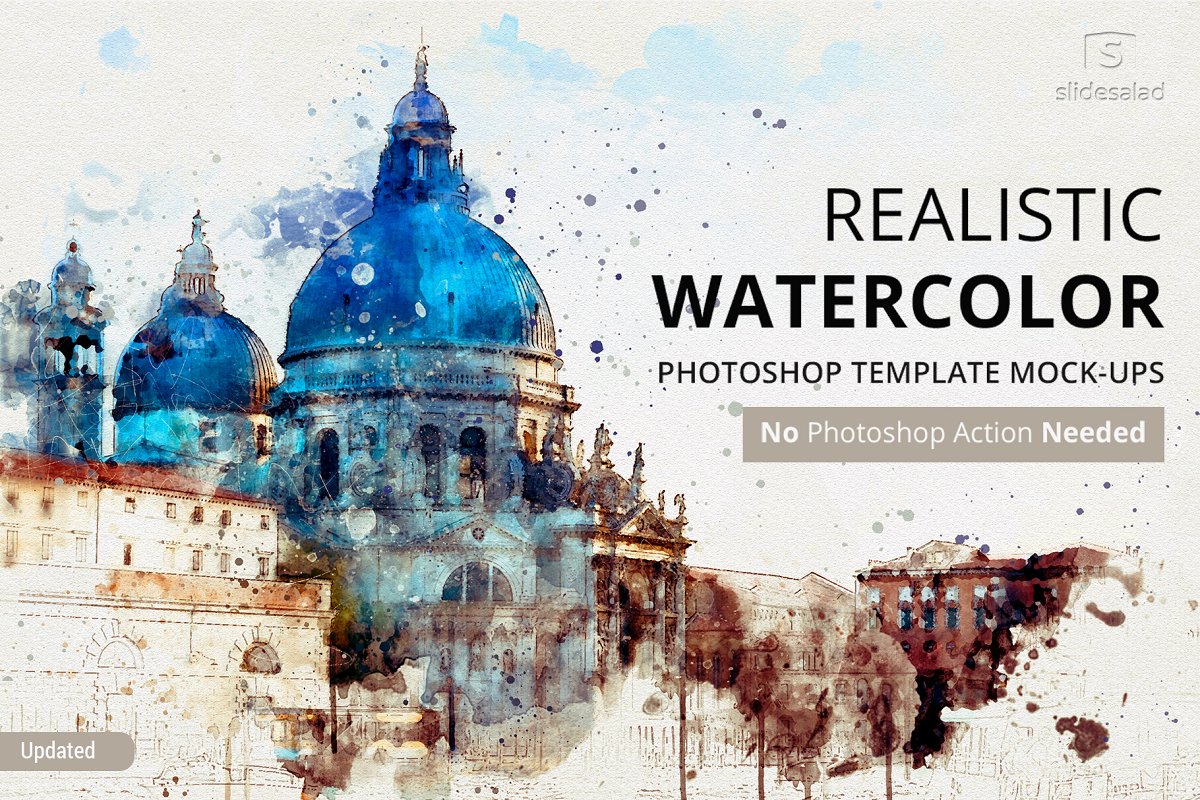 Cover image of Watercolor Photoshop Mock-ups.