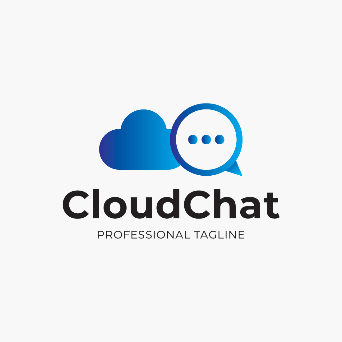 Cloud Chat Logo Template image cover.