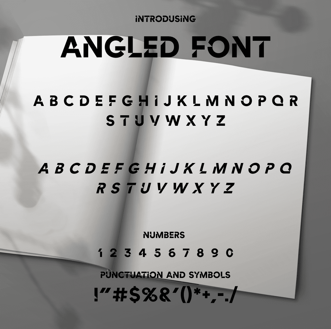 Angled Font - main image preview.
