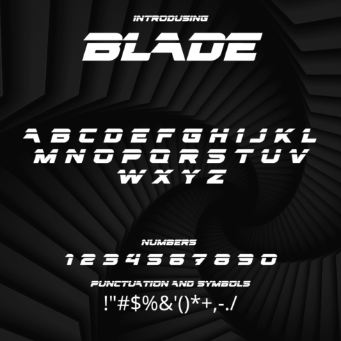 Blade Font - main image preview.