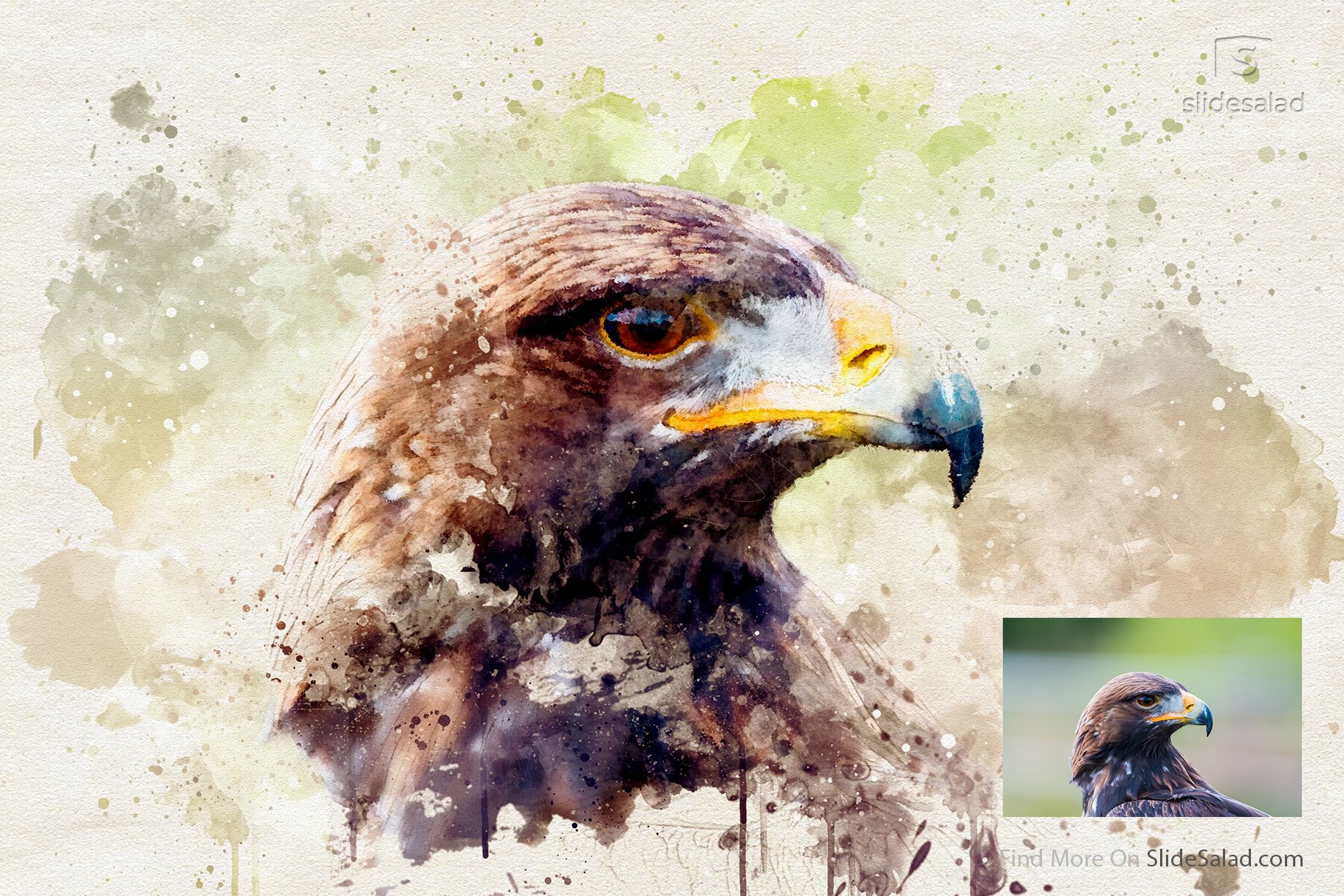Watercolor Photoshop Mock-ups - example 9 with photo.