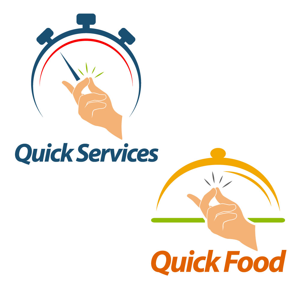 Quick Food Service Icons Bundle preview image.