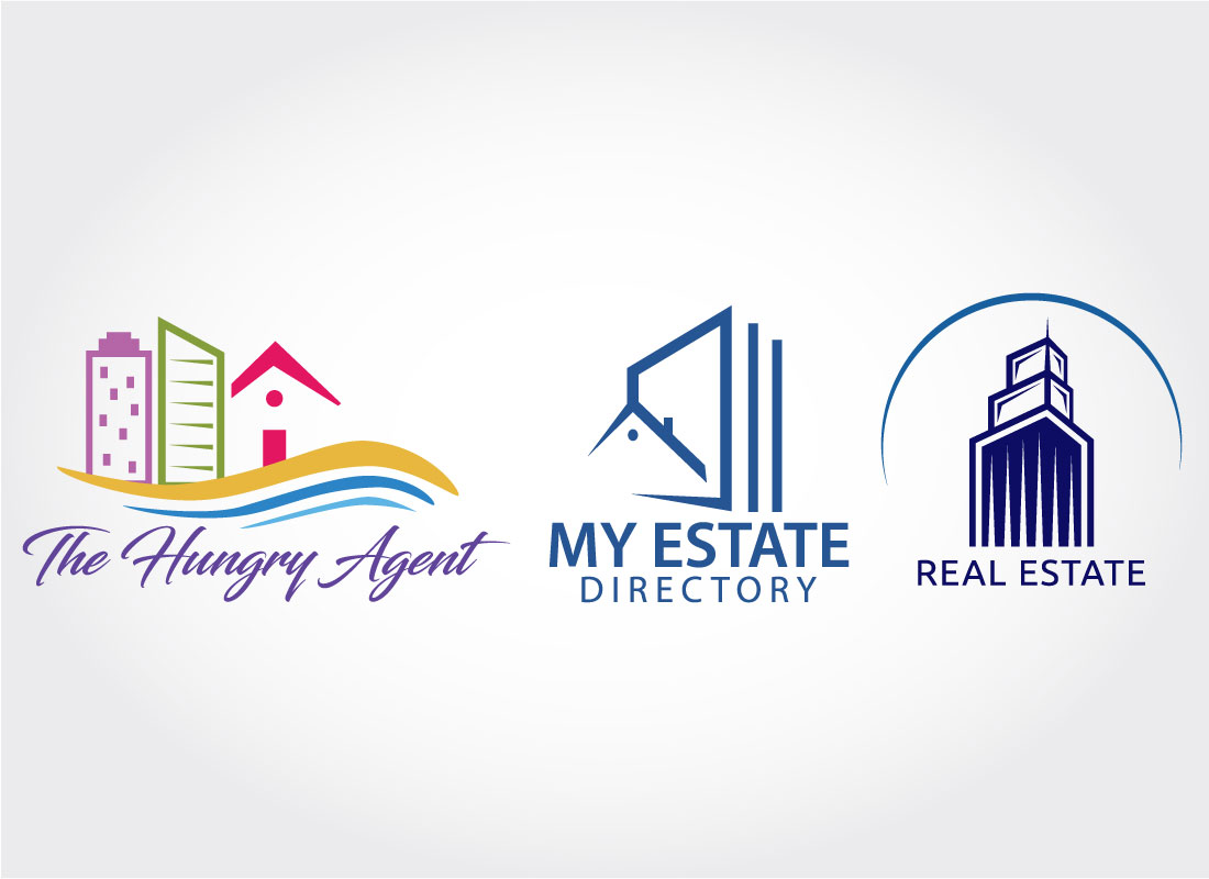 Minimalistic real estate logos.