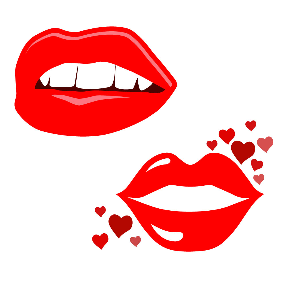 Sexy Red Lips Design Bundle preview image.