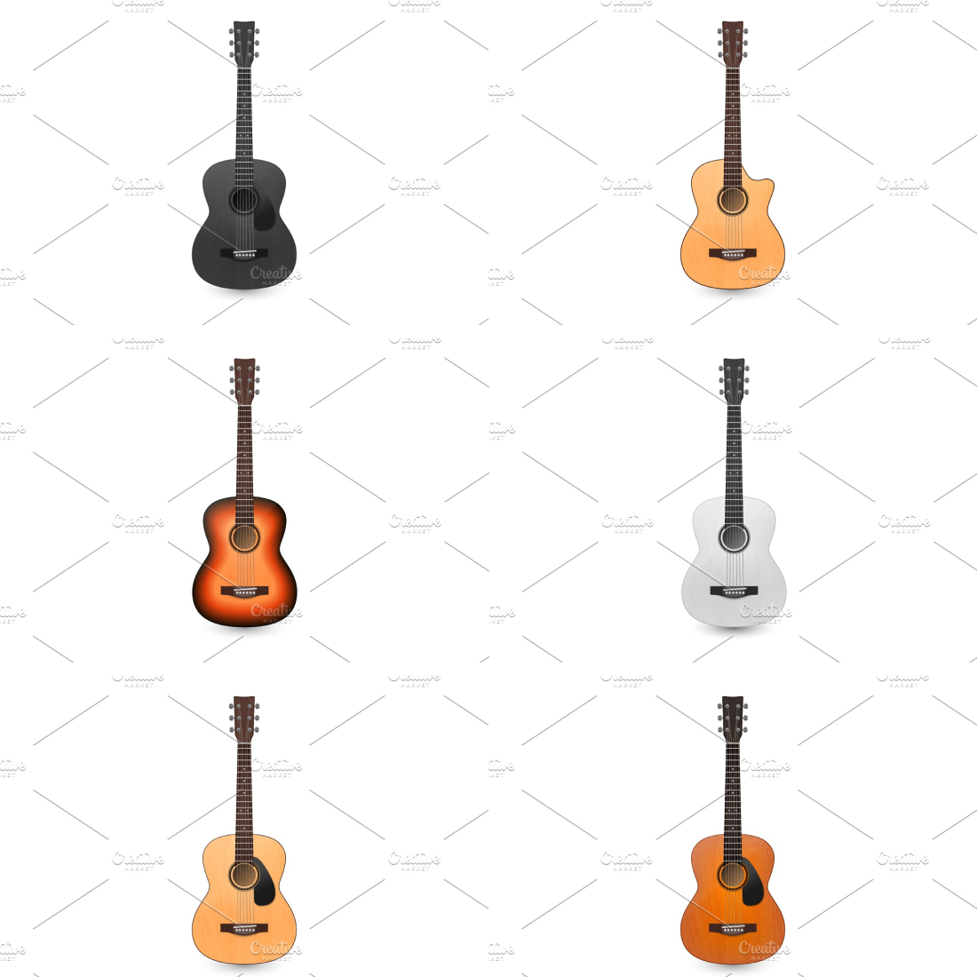 Guitar. Vector Set. cover.