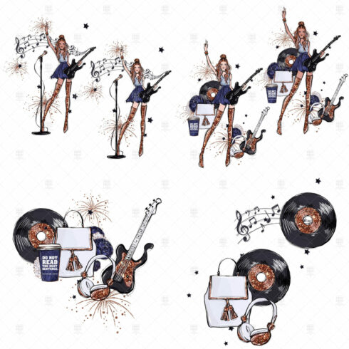 Music Rockstar Fashion Clip Art – MasterBundles