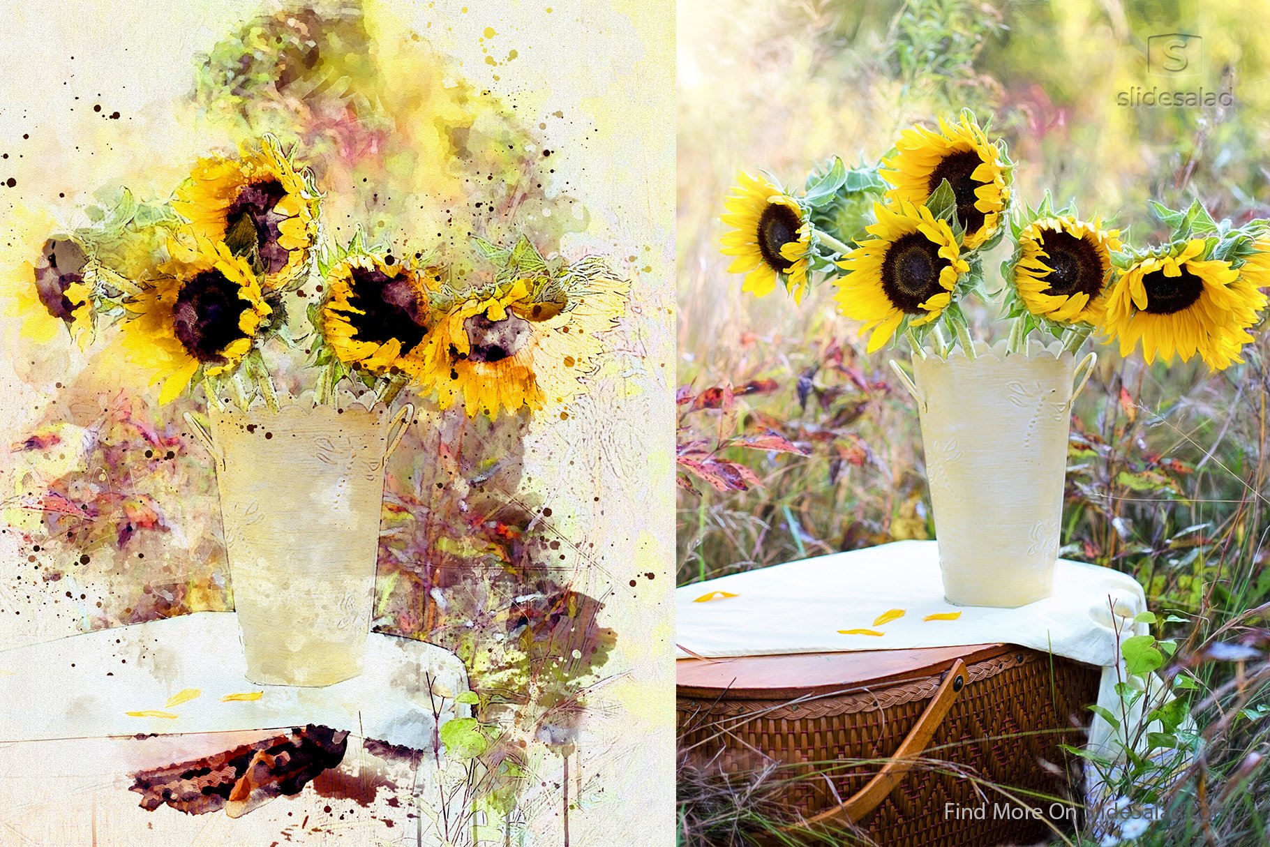 Watercolor Photoshop Mock-ups - example 13 with photo.