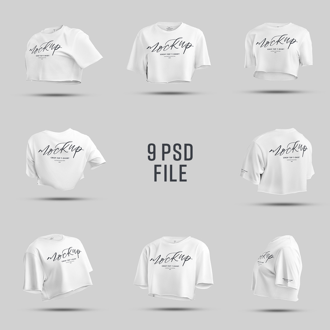 Crop Top 3D Style Mockups cover image.