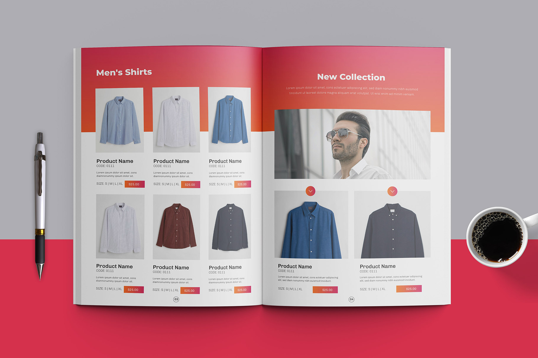 Stylish Multipurpose Product Catalog Template Design preview image.
