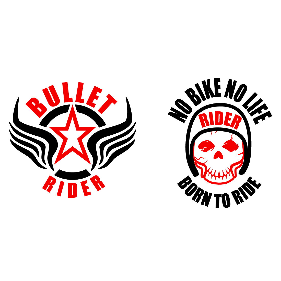 Stylish Riders Bike Stickers Template preview image.