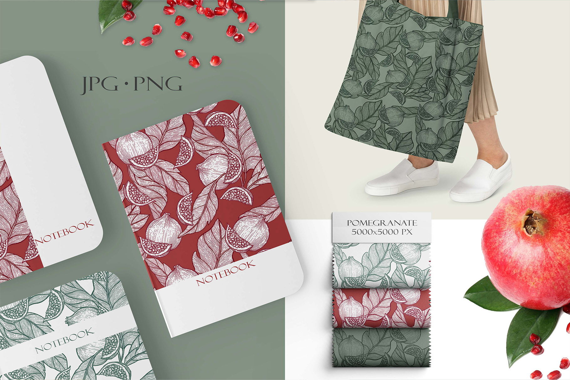 Botanical prints in different style.