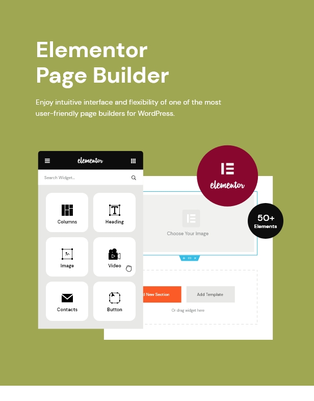 Elementor page builder.