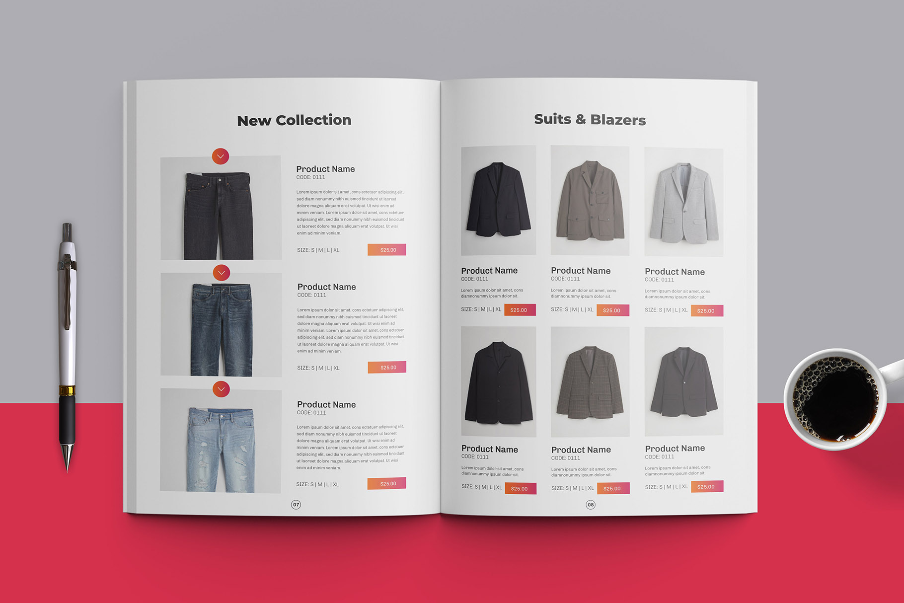 Modern Multipurpose Product Catalog Template Design preview image.