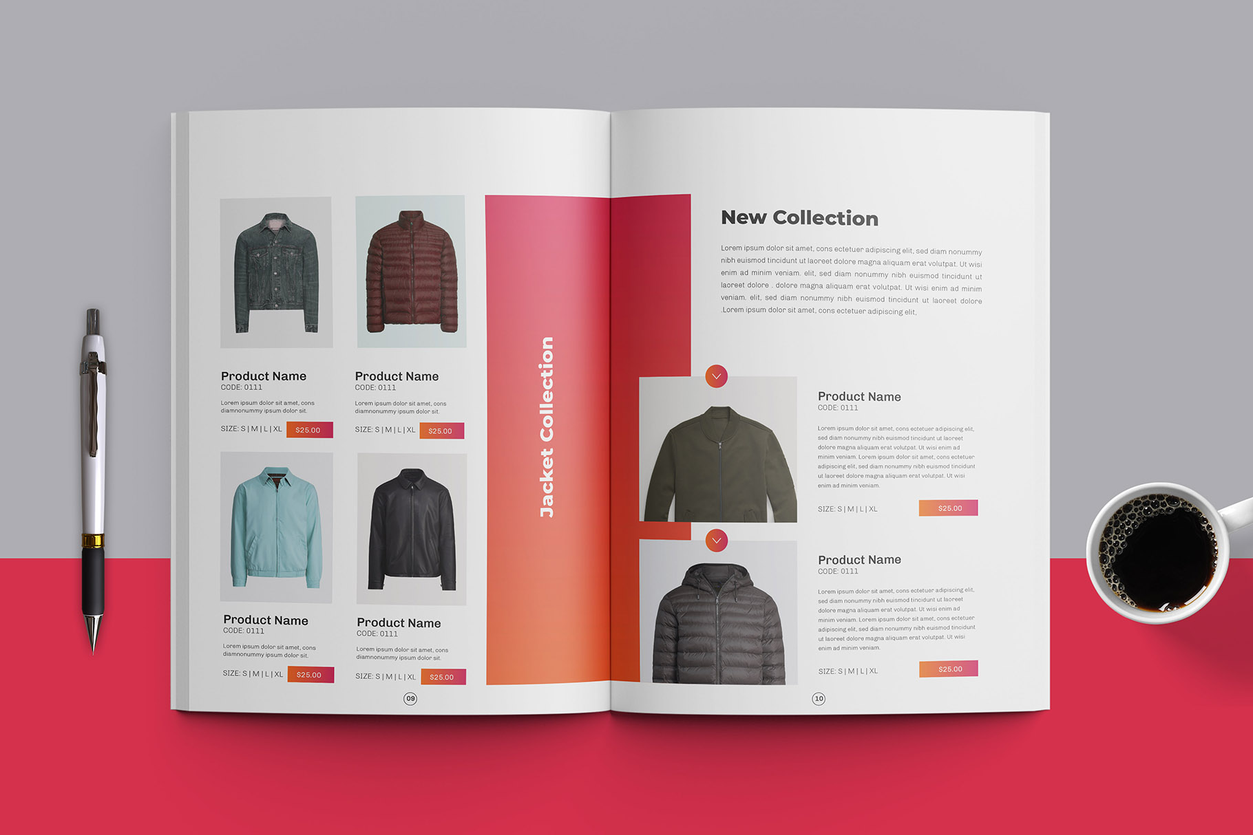 Clean Multipurpose Product Catalog Template Design preview image.