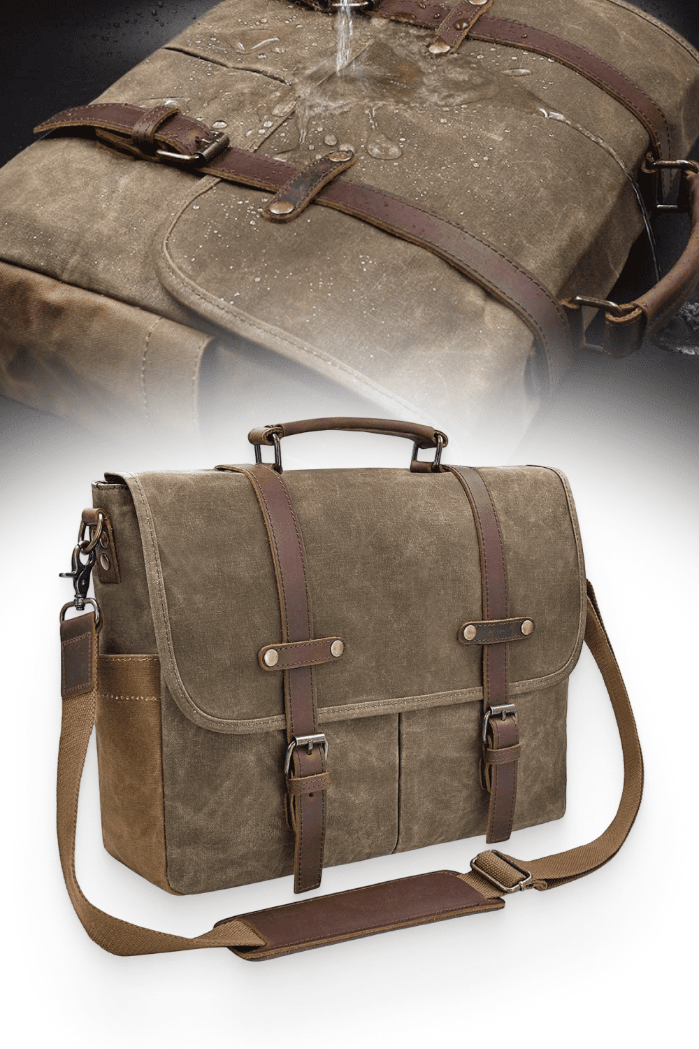 Brown Mens Messenger Bag.