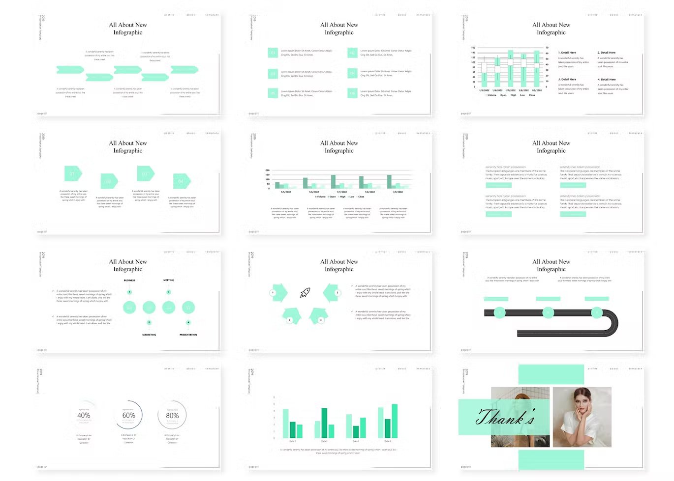 12 different charts and diagrams slides of salarase.