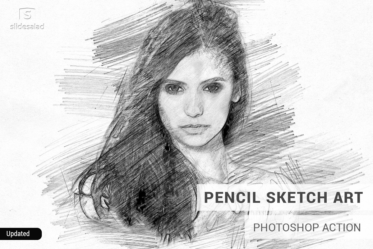 Cover image of Pencil Sketch Art Photoshop Action.