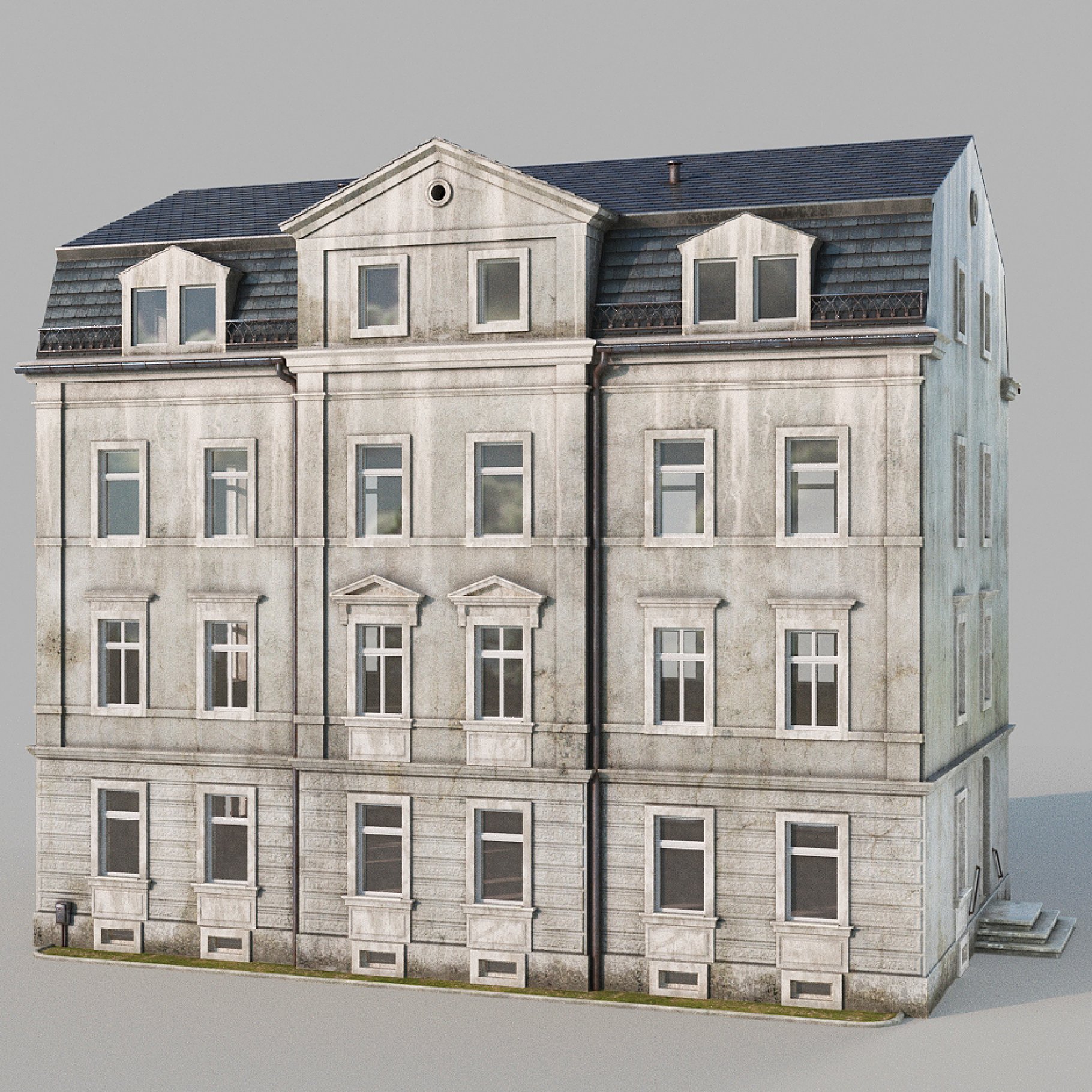 Classic Building 3d model preview.