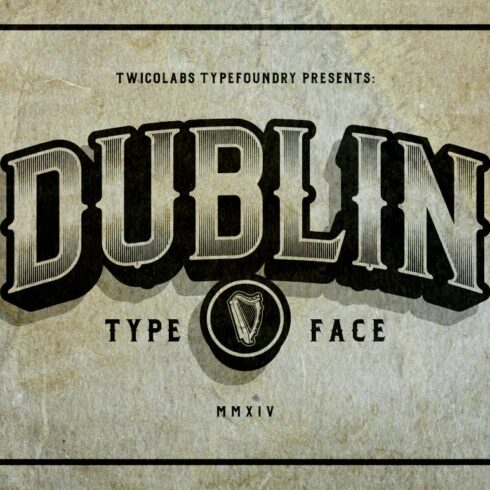 Charming cover font Dublin.