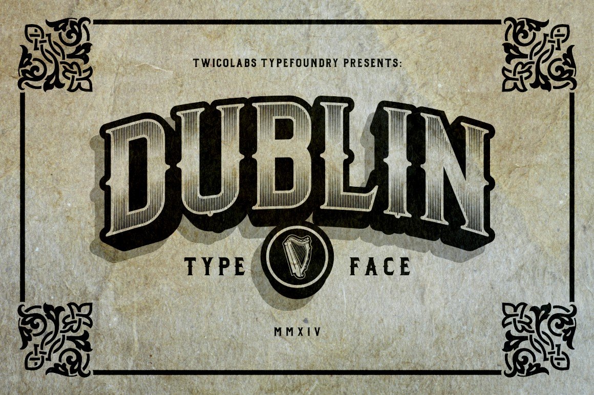 Charming cover font Dublin.