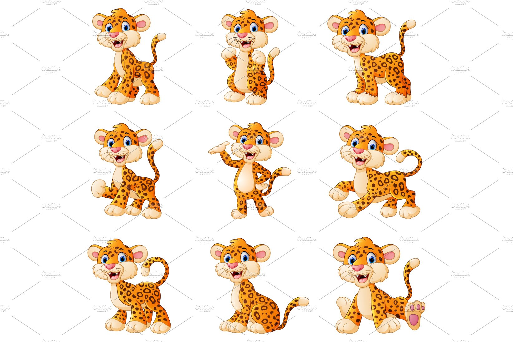 So cute baby leopard collection.